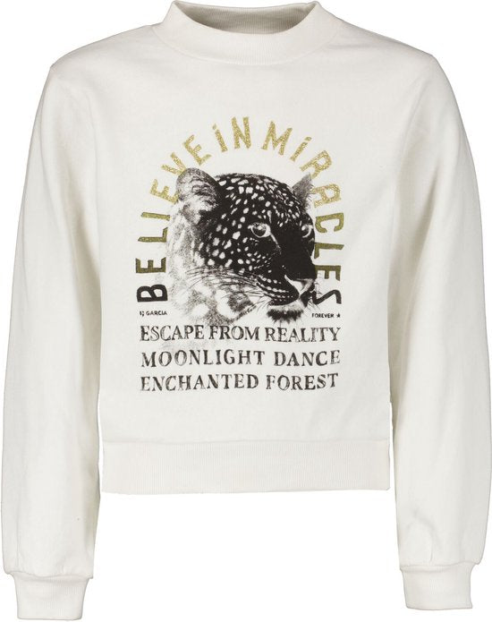 GARCIA Meisjes Sweater Wit