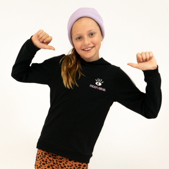 Hoodie trui Karlijn Zwart maat 8 en 12