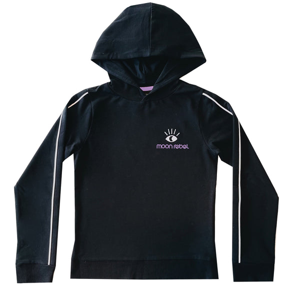 Hoodie trui in de kleur zwart voor meisjes van Moon Rebel kinderkleding. Combineer deze pre-teens look met onze gave collectie! 