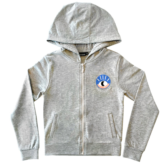 Moon Rebel vest voor meisjes in de kleur grijs met een gave print voor en achterop!