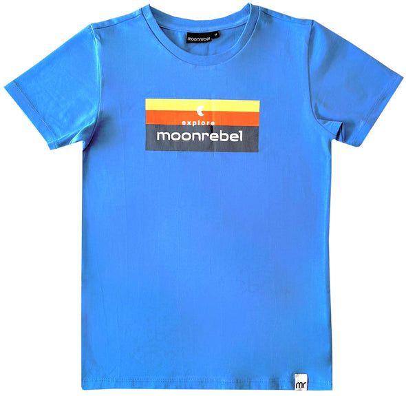 Moon Rebel T-Shirt voor jongens in de kleur regatta blauw. 